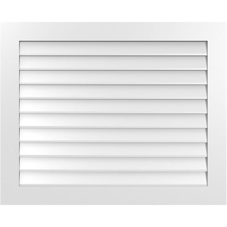 Ekena Millwork Vertical Surface Mount PVC Gable Vent: Non-Functional, w/3-1/2"W x 1"H, Standard Frame, 42"W x 34"H GVPVE42X3401SN